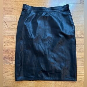 Emanuel Ungaro Parallele Woman’s Black Pencil Skirt Faux Leather Size 12